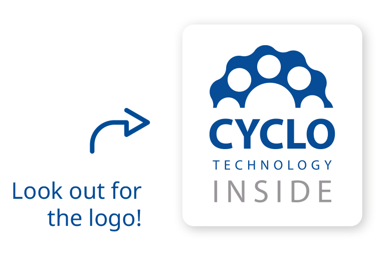 Cyclo Technology Inside - Look out for the logo!